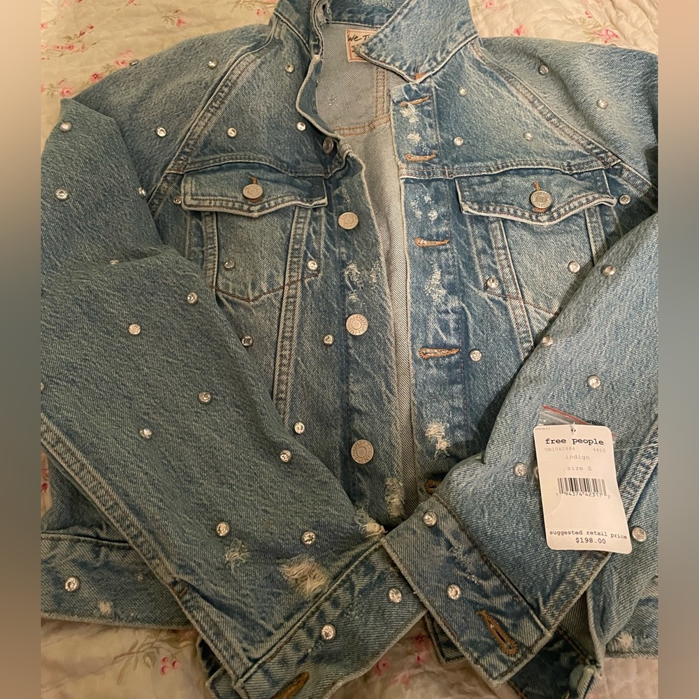 Free People embellishing Jean jacket